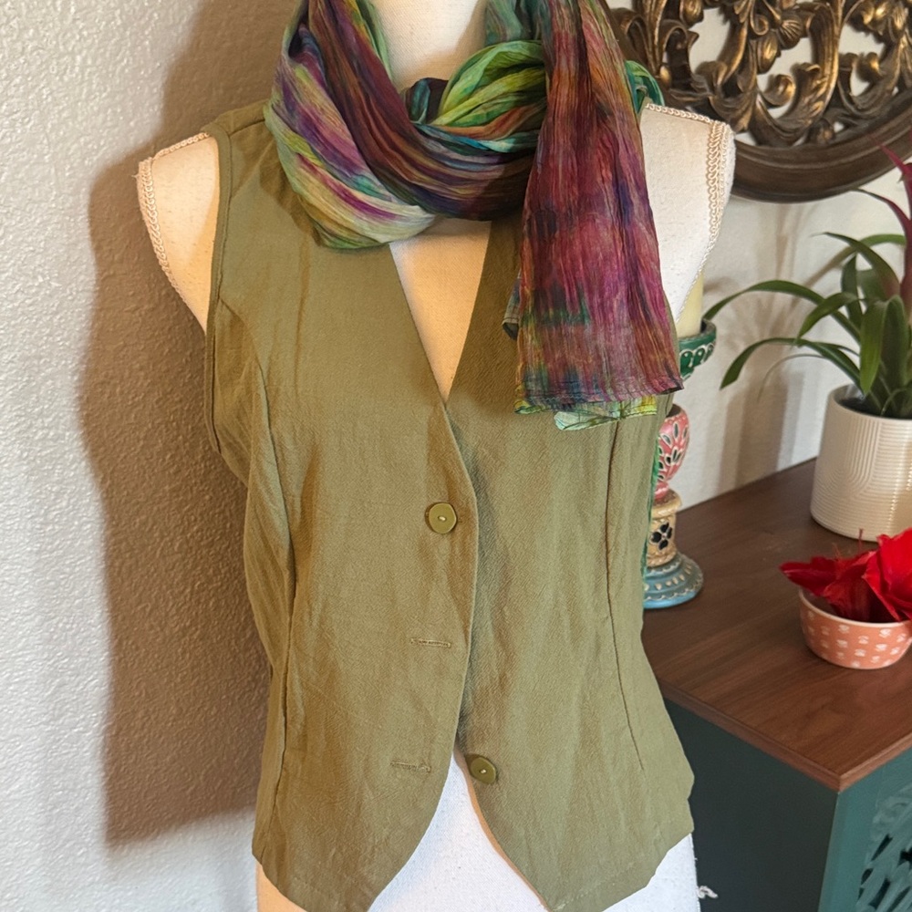 SHEIN Olive Green Sleeveless Vest Top